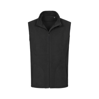 Stedman Active Fleece Vest For Men Sort polyester Medium Herre