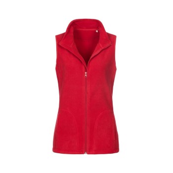 Stedman Active Fleece Vest For Women Rød polyester Large Dame