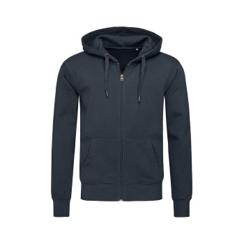 Se Stedman Active Hooded Sweatjacket For Men Mørkblå Medium Herre ved Timarco