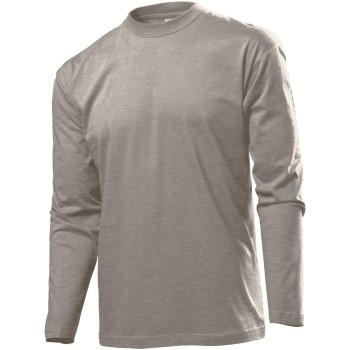 Stedman Classic Long Sleeve Men Mørkgrå  bomuld Medium Herre