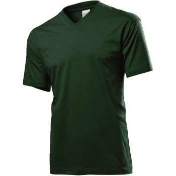 Se Stedman Classic V-Neck Men T-shirt Grøn bomuld Large Herre ved Timarco