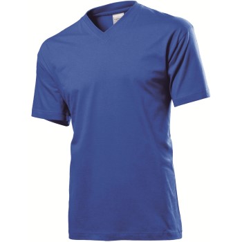 Stedman Classic V-Neck Men T-shirt Kongeblå bomuld Large Herre