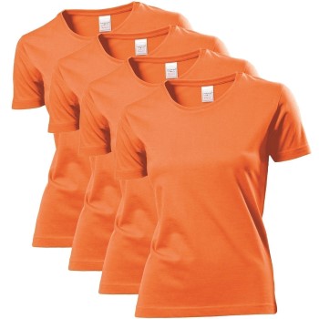 Se Stedman 4P Classic Women T-shirt Orange bomuld Medium Dame ved Timarco