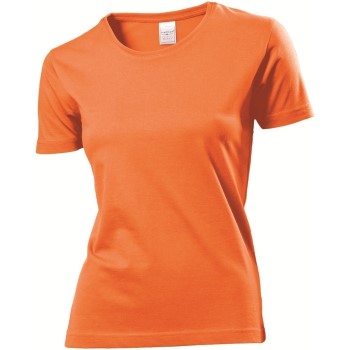 Stedman Classic Women T-shirt Orange bomuld Large Dame