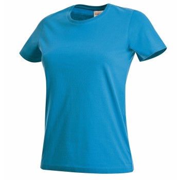 Se Stedman Classic Women T-shirt Blå bomuld Small Dame ved Timarco