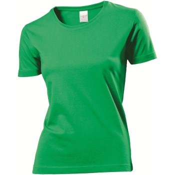 Se Stedman Classic Women T-shirt Grøn bomuld Small Dame ved Timarco