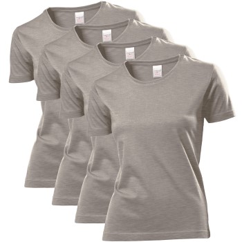 Se Stedman 4P Classic Women T-shirt Mørkgrå  bomuld Small Dame ved Timarco