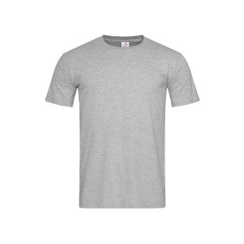 Se Stedman Classic-T Fitted For Men Grå bomuld Large Herre ved Timarco