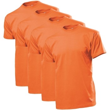 Stedman 4P Comfort Men T-shirt Orange bomuld Medium Herre