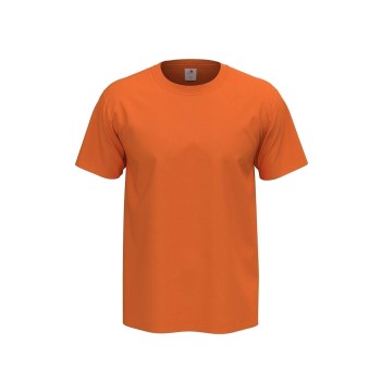 Se Stedman Comfort Men T-shirt Orange bomuld Large Herre ved Timarco