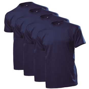 Se Stedman 4P Comfort Men T-shirt Marineblå bomuld Medium Herre ved Timarco