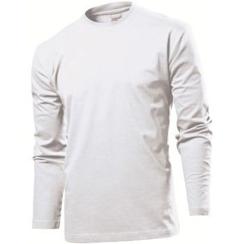 Se Stedman Comfort-T Long Sleeve Hvid bomuld Small Herre ved Timarco