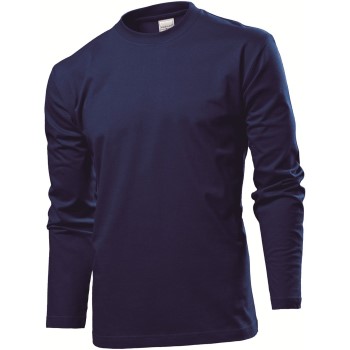 Se Stedman Comfort-T Long Sleeve Marineblå bomuld Medium Herre ved Timarco