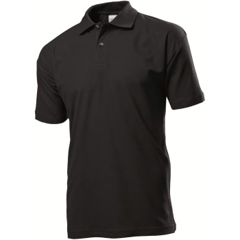 Se Stedman Polo Men Sort bomuld 3XL Herre ved Timarco