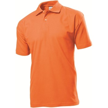 Se Stedman Polo Men Orange bomuld Large Herre ved Timarco