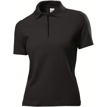 Stedman Polo Women Sort bomuld Small Dame