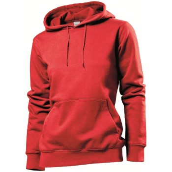 Se Stedman Sweatshirt Hooded Women Rød Large Dame ved Timarco