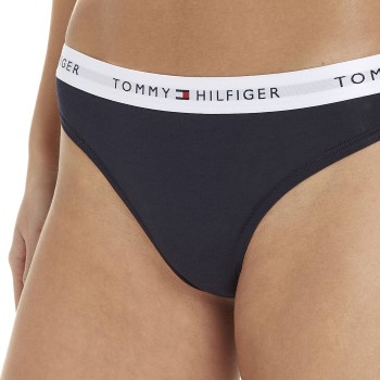 Tommy Hilfiger Trusser LOGO Waistband Thong Mørkblå Medium Dame