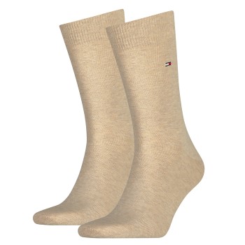 Tommy Hilfiger Legwear Tommy Hilfiger Strømper 2P Men Classic Sock Beige Str 43/46 Herre