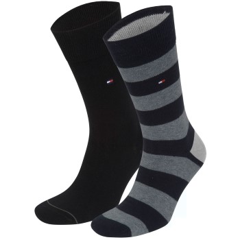 Tommy Hilfiger Legwear Tommy Hilfiger Strømper 2P Men Rugby Sock Sort Str 43/46 Herre