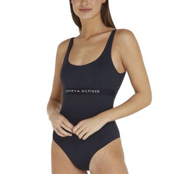 Tommy Hilfiger One Piece Swimsuit Marineblå Medium Dame