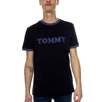 Tommy Hilfiger Sleep CN SS Tee Logo Shirt Mørkblå bomuld Large Herre