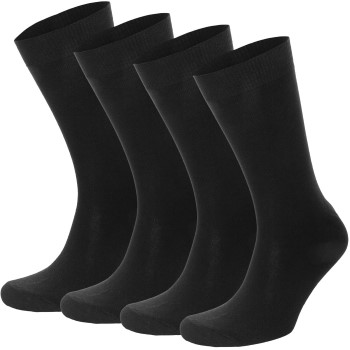 Topeco Strømper 4P Men Socks Plain Sort Str 41/45 Herre