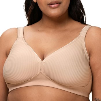 Triumph Bh Modern Soft Cotton Soft Bra Beige A 80 Dame