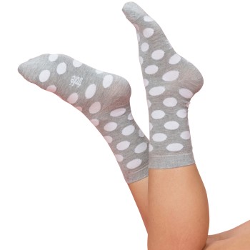 Trofé Trofe Bamboo Dot Socks Strømper 2P Grå Str 39/42 Dame