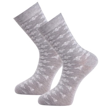 Trofé Trofe Bamboo Flower Socks Strømper 2P Grå Str 39/42 Dame