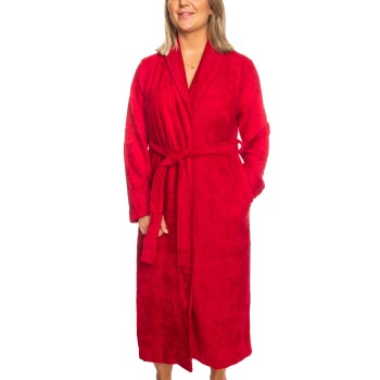 Trofé Trofe Bamboo Robe Long Sleeve Rød Bambus Large Dame