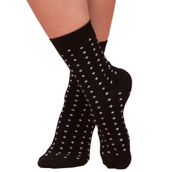 Trofé Trofe Bamboo Small Dot Socks Strømper Sort Str 35/38 Dame