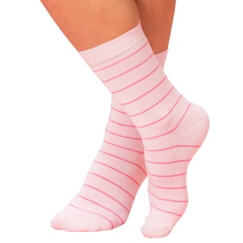 Trofé Trofe Bamboo Small Stripe Socks Strømper 2P Rosa Str 39/42 Dame