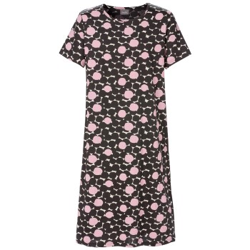 Trofé Trofe Bold Dots Shortsleeve Nightdress Sort mønstret Small Dame