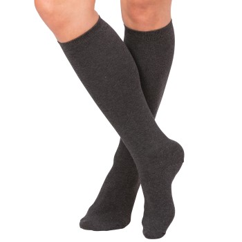 Trofé Trofe Cotton Knee Socks Strømper Grå Str 35/38 Dame