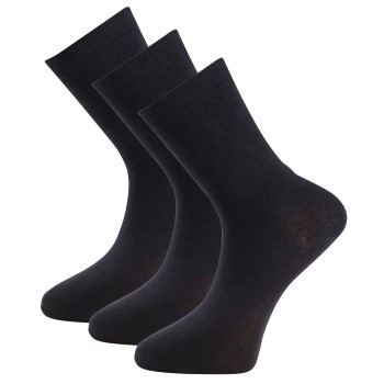 Trofé Trofe Cotton Socks Strømper 3P Sort Str 39/42 Dame