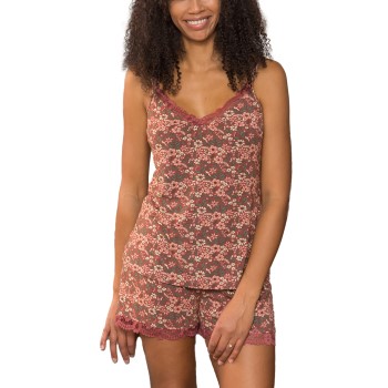 Trofé Trofe Flora Boxer Pyjama Flerfarvet viskose Large Dame