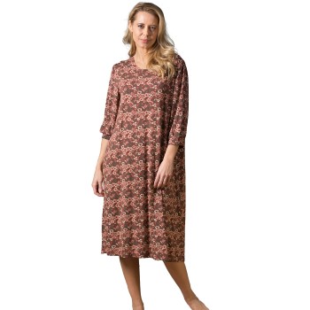 Se Trofé Trofe Flora Long Sleeve Nightdress Flerfarvet viskose Small Dame ved Timarco