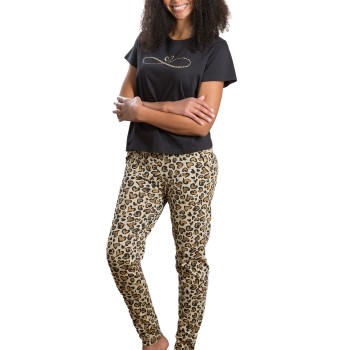 Se Trofé Trofe Leoheart Short Sleeve Pyjama Leopard bomuld Medium Dame ved Timarco