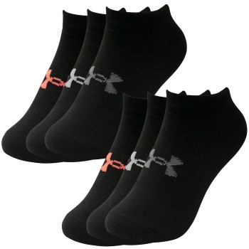 Under Armour Strømper 6P Essential No Show Socks Sort polyester Str 34/36 Dame