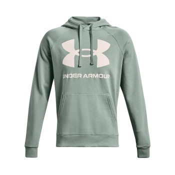 Under Armour Rival Fleece Big Logo Hoodie Lysegrøn Small Herre