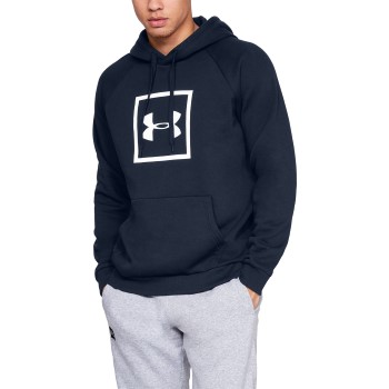 Under Armour Rival Fleece Logo Hoodie Marineblå Medium Herre