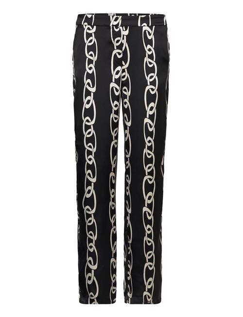 Mango Chain Print Trousers Mango Black