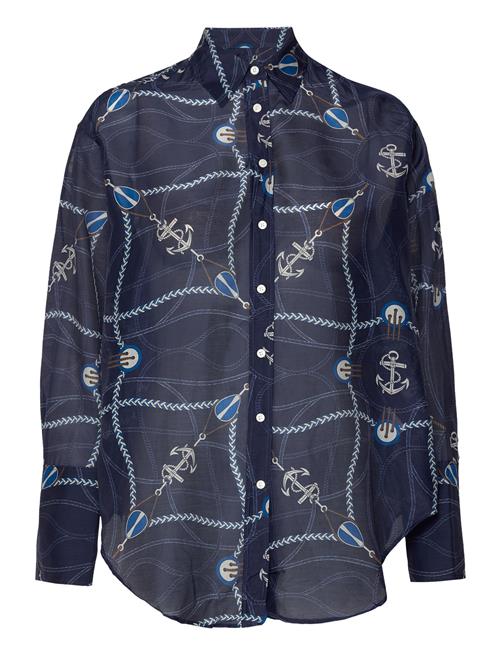 GANT D2. Rel Sailing Print Cot Silk GANT Navy