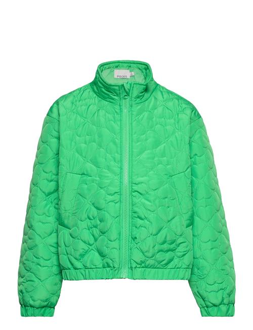 Little Pieces Pkheart Short Quilted Jacket Little Pieces Green