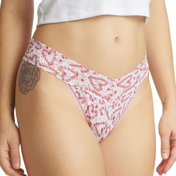 Se Hanky Panky Trusser Printed Original Rise Thong Hvid Mønster nylon One Size Dame ved Timarco