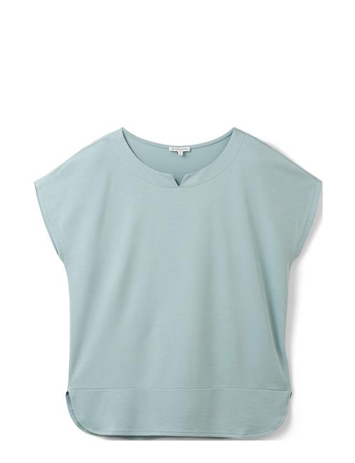 Tom Tailor T-Shirt Fabric Mix Tom Tailor Blue