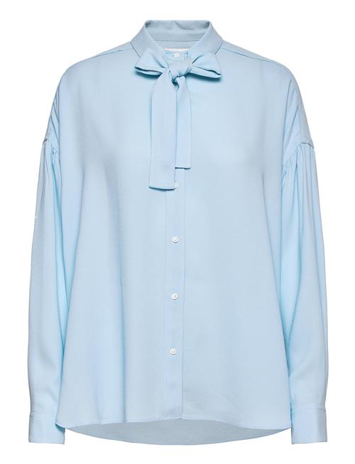 3.1 Phillip Lim P212-2060Crp / Ls Satin Crepe Shirt W Tie 3.1 Phillip Lim Blue