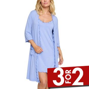 Se Damella Viscose Plain Wave Robe Lyseblå Bambus Small Dame ved Timarco