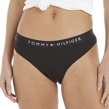 Tommy Hilfiger Trusser Bikini Panties Sort økologisk bomuld Large Dame